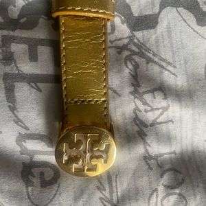 Tory Burch gold leather belt